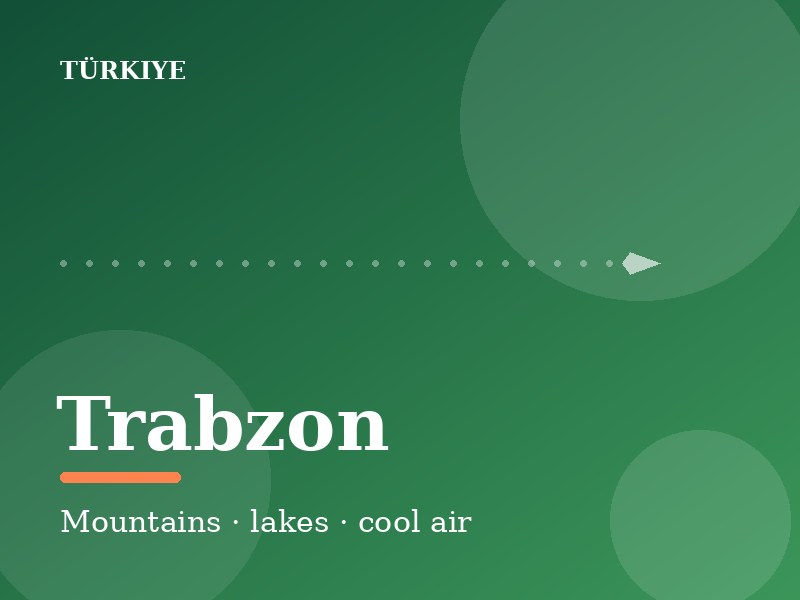 Green mountains and lakes near Trabzon